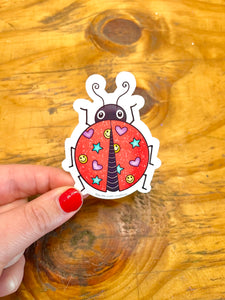 Groovy Ladybug Sticker