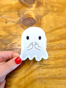 Ghostie Middle Finger Sticker
