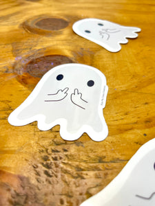Ghostie Middle Finger Sticker