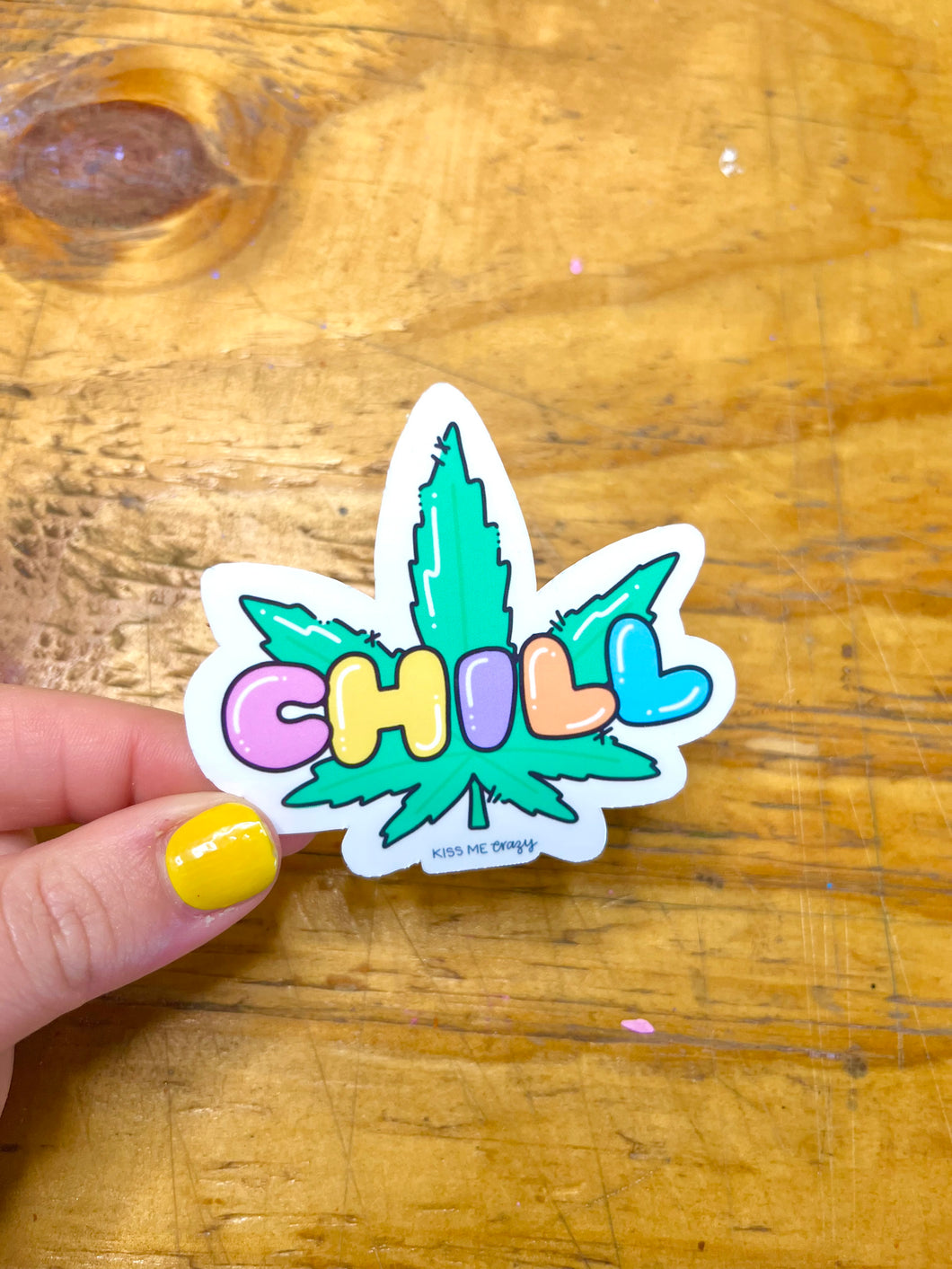 Pot Leaf and Chill Sticker
