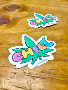 Pot Leaf and Chill Sticker