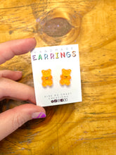 Load image into Gallery viewer, Orange Gummy Bear Earrings
