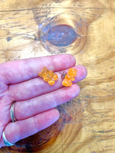 Orange Gummy Bear Earrings