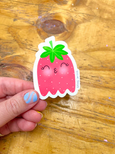 Strawberry Ghost Sticker