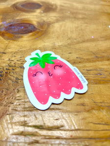 Strawberry Ghost Sticker