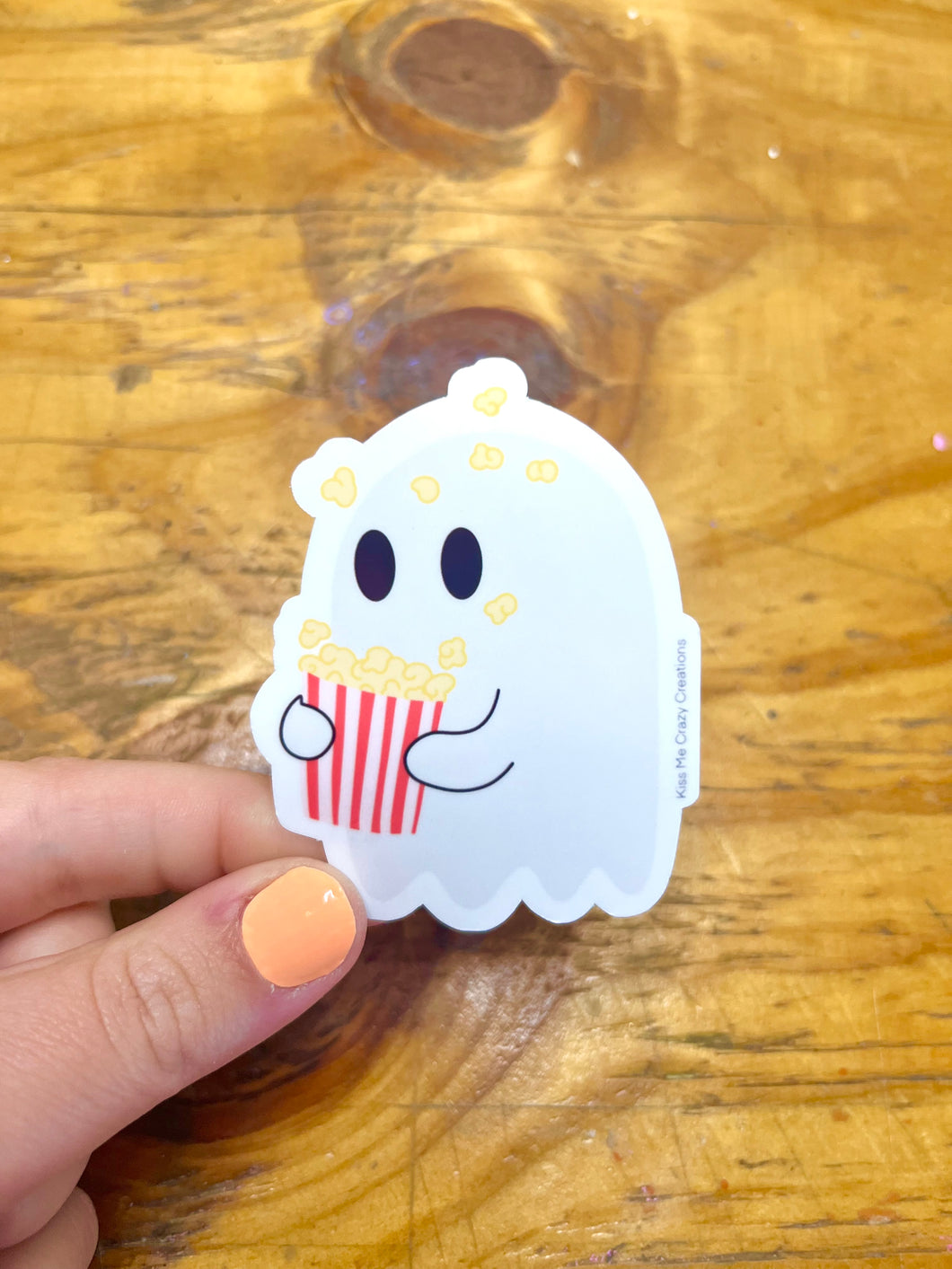 Ghostie Popcorn Sticker