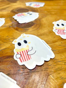 Ghostie Popcorn Sticker