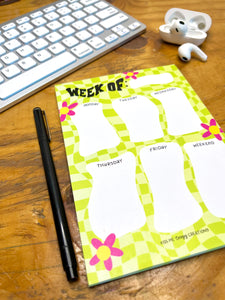 Groovy Weekly Planner Notepad