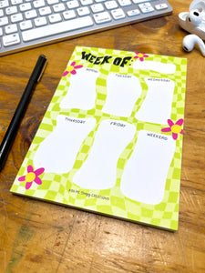 Groovy Weekly Planner Notepad