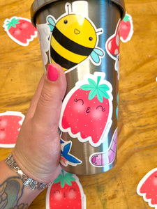 Strawberry Ghostie Sticker