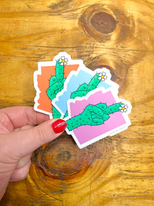 Arizona Cactus Middle Finger Sticker