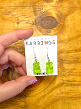 Load image into Gallery viewer, Green Gummy Bear Earrings
