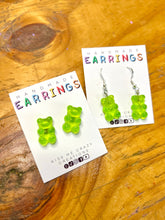 Load image into Gallery viewer, Green Gummy Bear Earrings

