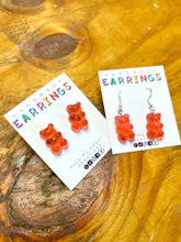 Load image into Gallery viewer, Red Gummy Bear Earrings
