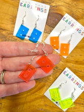 Load image into Gallery viewer, Neon Cassette Earrings
