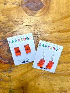Red Gummy Bear Earrings