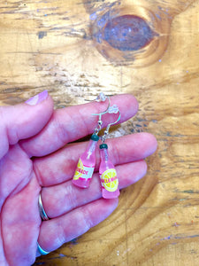Pink Lemonade Bottle Earrings