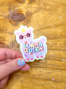 Llama Queen Sticker