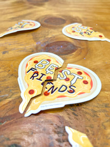 Best Friend Pizza Heart Sticker Set
