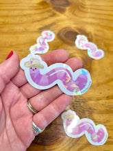 Load image into Gallery viewer, Cowgirl Holographic Worm Sticker
